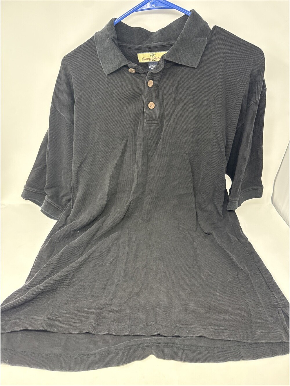 Tommy Bahama Mens Silk Cotton Polo Shirt Sz L